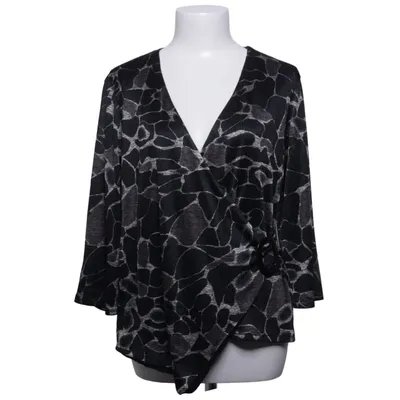 Wickelbluse (Schwarz, Grau) von Femme Elasthan, Polyester