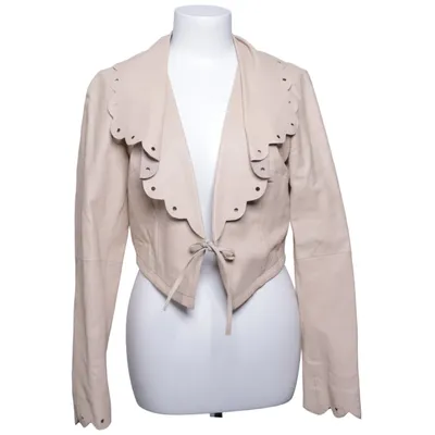 Leren jack (Beige) van Noa Noa Leer, Viscose