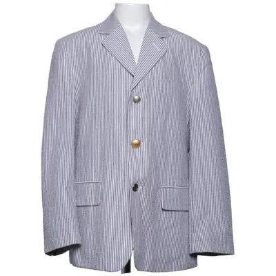 Blazer (Bleu, Blanc) de Cyrillus Polyester, Viscose