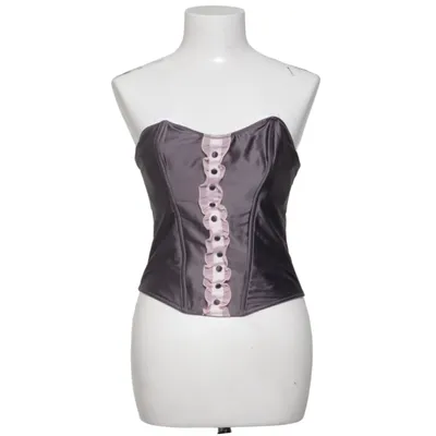 Corset (Gray, Pink) from Secret Possessions Elastane, Polyamide, Polyester