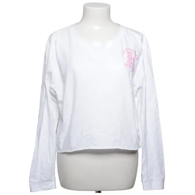 Långärmad t-shirt (Vit, Rosa) från Messy Bun Just Chillin' Bomull