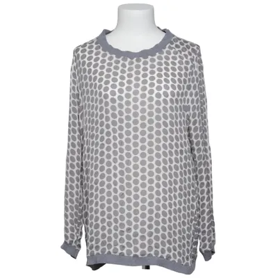 Blouse (Grijs, Wit) van Custommade Zijde