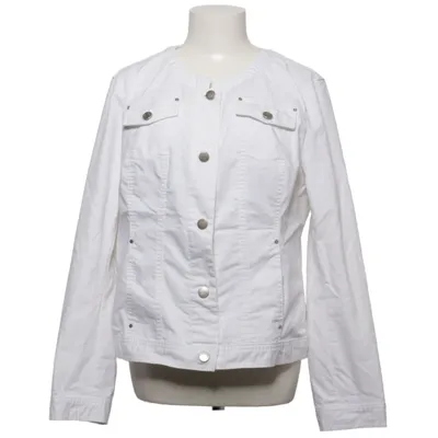 Veste en jean (Blanc) de Canda Premium Coton, Élasthane, Polyester