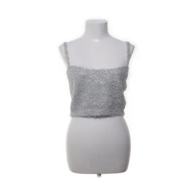 Crop top (Grijs) van NA-KD Metallvezel, Polyester