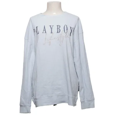 Sweatshirt (Bleu) de Playboy x Missguided Coton, Polyester