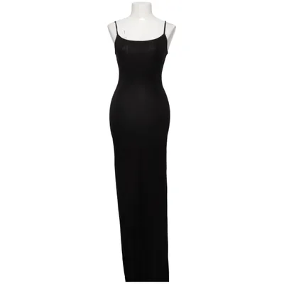 Robe longue (Noir) de Boohoo Élasthane, Polyester