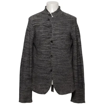Cardigan (Gris, Noir) de Hannes Roether Lin, Laine de mouton
