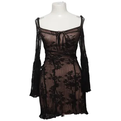 Jurk (Zwart, Beige) Elastaan, Polyester