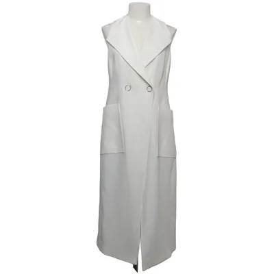 Gilet (Wit) van Mangano Acetaat, Polyester