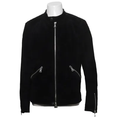 Læderjakke (Sort) fra King x Jofama Elastan, Læder, Polyester