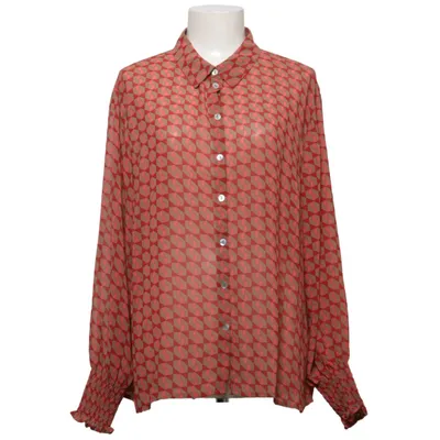 Bluse (Rød, Beige) fra Isay Genanvendt polyester