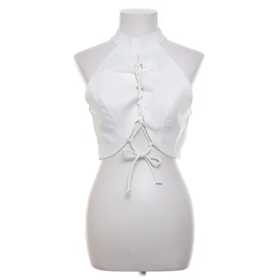 Haut dos-nu (Blanc) de Trendyol Élasthane, Polyester