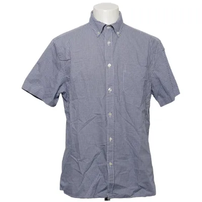 Short sleeve shirt (Blue, White) from Charles Tyrwhitt Cotton