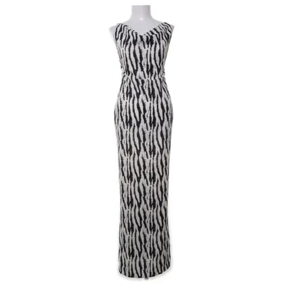 Maxi jurk (Zwart, Wit) van PrettyLittleThing Polyester