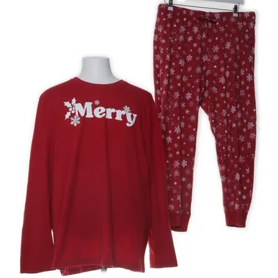 Pyjamas (Röd, Vit) från PJS Bomull, Polyester