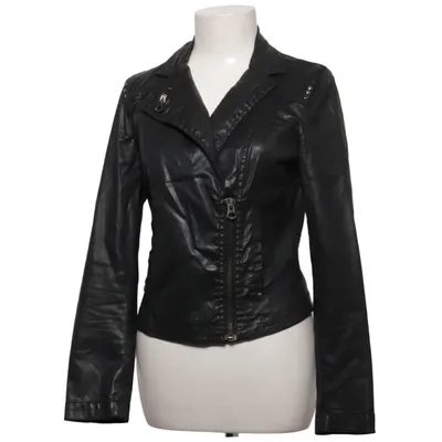 Veste de motard (Noir) de Cop Copine Coton, Élasthane, Lyocell