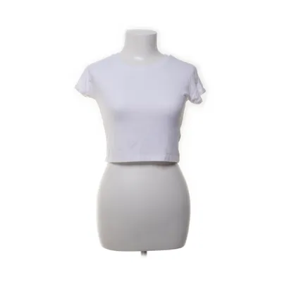 Crop top (Vit) från Zara Basic Collection Elastan, Viskos