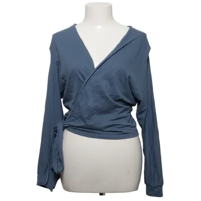 Blouse portefeuille (Bleu) de Mandala Modal, Coton biologique