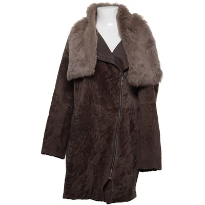 Veste longue en cuir (Marron) de Elégance Cuir