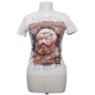 T-shirt (White, Multicolored) from LJ Cotton, Elastane