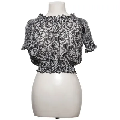 Crop top (Noir, Blanc) de Echo Coton, Soie
