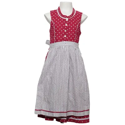 Dirndl (Pink, White) from Isar-Trachten Cotton