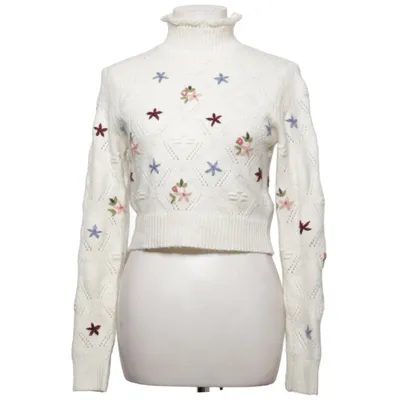 Tröja (Vit, Flerfärgad) från Zara Akryl, Polyamid, Polyester
