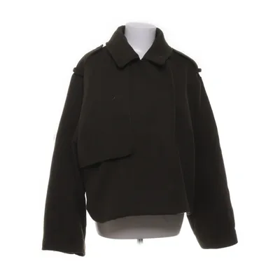 Frakke (Grøn) fra H&M Polyester, Uld
