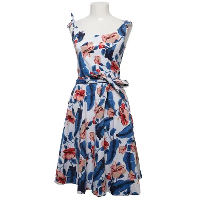 Jurk (Wit, Blauw, Rood) van Bbonlinedress Katoen, Elastaan