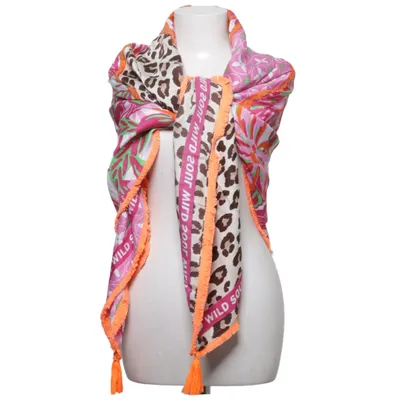 Sjal (Rosa, Orange, Flerfärgad) från Zwillingsherz Viskos