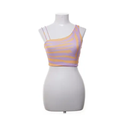 Crop top (Lila, Oranje) van Bershka Elastaan, Polyester