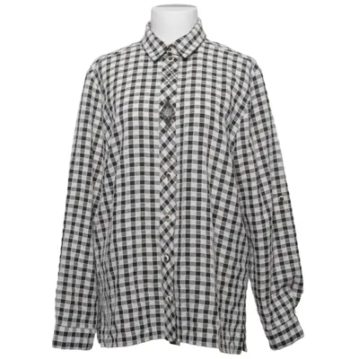 Flanellskjorta (Svart, Vit) från Landhaus Linne, Polyester, Viskos