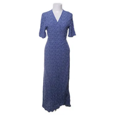 Wrap dress (Blue, White) from Boii Viscose
