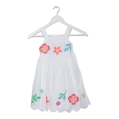 Dress (White, Multicolored) from Shrinking Violet Cotton
