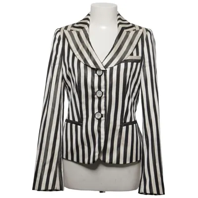Kavaj (Svart, Vit) från Giorgio Armani Polyester, Silke, Viskos