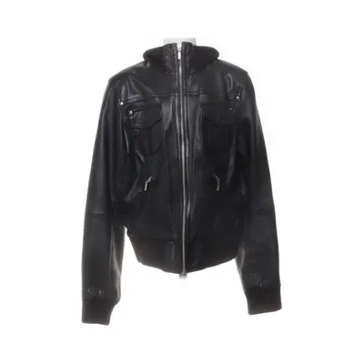 Leren jack (Zwart) van Feminin Touch Polyester, Leer