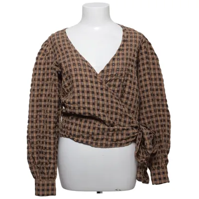 Wikkelblouse (Bruin, Zwart) van Moves Polyester, Viscose