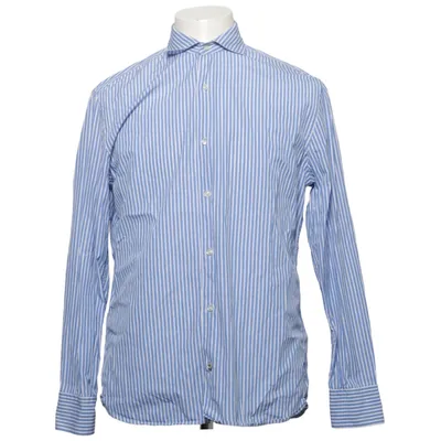 Shirt (Blauw, Wit) van Mango Man Katoen