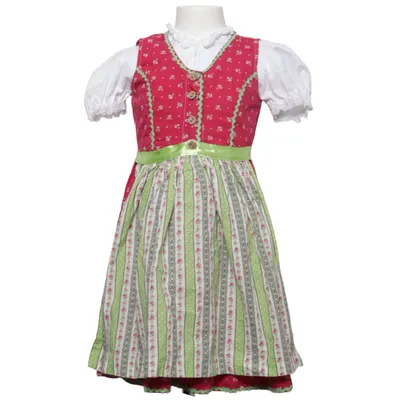 Dirndl (Rose, Vert, Blanc) Coton, Polyester