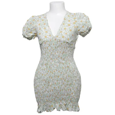 Kjole (Grøn, Hvid, Gul) fra Zara Linned, Viscose