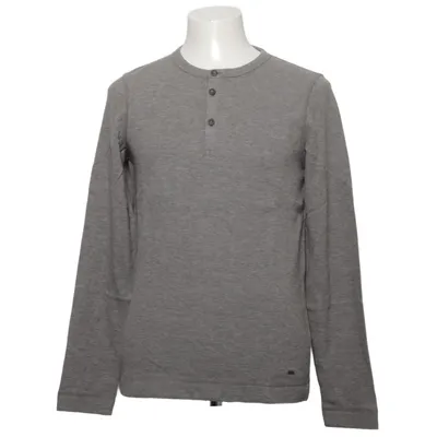 Henley shirt (Grijs) van Hugo Boss Katoen