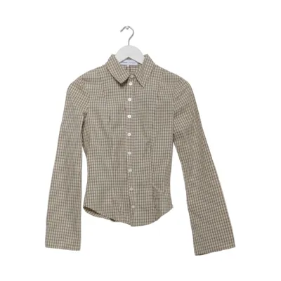 Shirt (Beige, Black) from Bershka Cotton