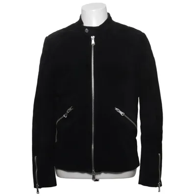 Læderjakke (Sort) fra King x Jofama Elastan, Læder, Polyester