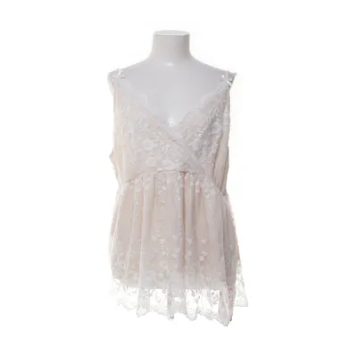 Tanktop (Beige, Wit) van Romwe Polyester