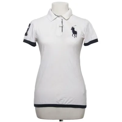 Polo (Blanc, Bleu) de Ralph Lauren Coton, Élasthane