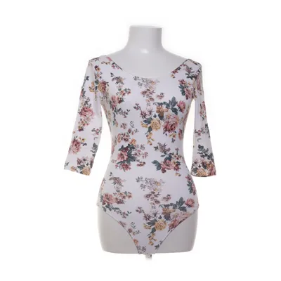 Body (Vit, Flerfärgad) från Bershka Bomull, Elastan
