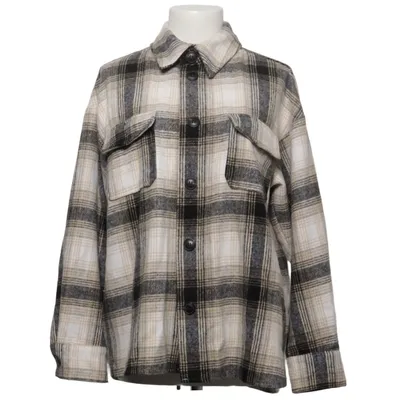 Skjortejakke (Beige, Grå, Sort) fra ONLY Studio Polyester, Uld