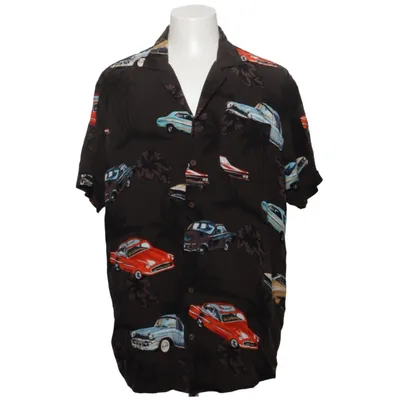 Short sleeve shirt (Black, Multicolored) from Dressmann Viscose