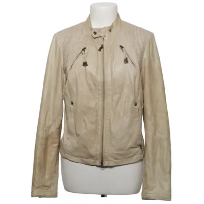 Leather jacket (Beige) from ONSTAGE Denmark Leather