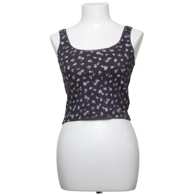 Crop top (Sort, Flerfarvet) fra Subdued Elastan, Polyester